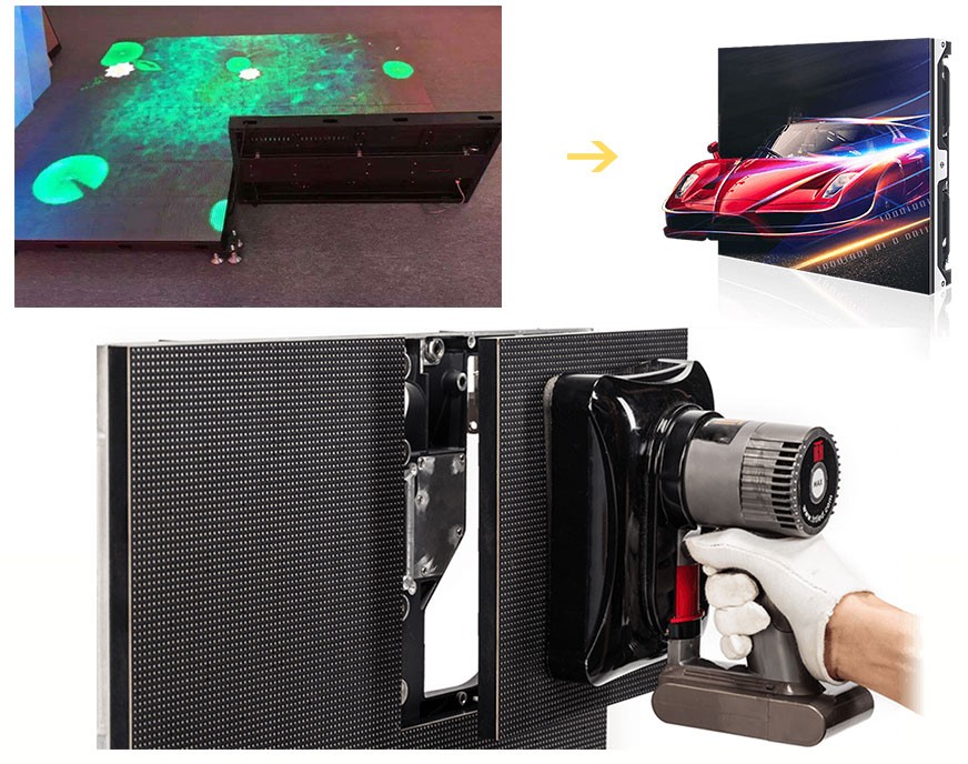 led地砖屏前维护箱体 LED地板屏