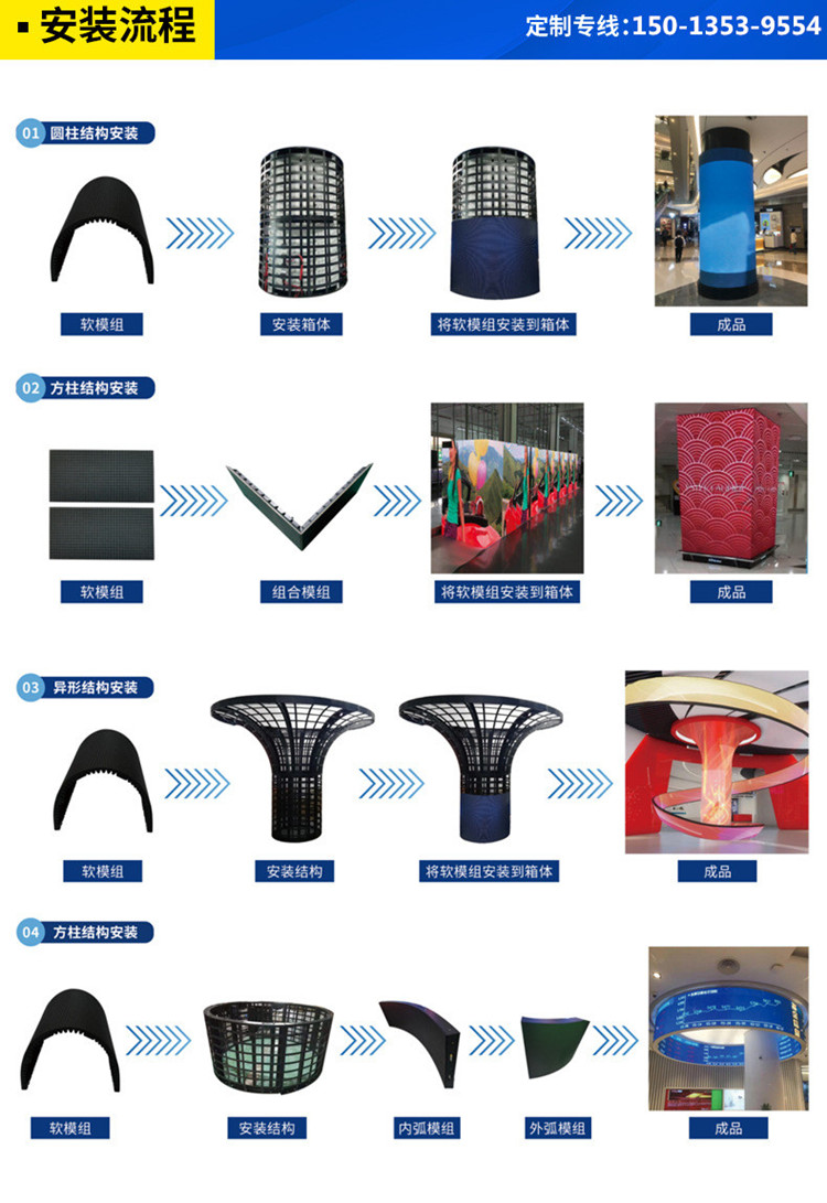 LED圆柱屏安装流程 LED圆柱屏安装流程